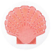 SS06 Seaside Scallop Shell (Coral) 3.75 x 4 18 Mesh Pepperberry Designs 