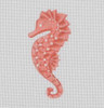 SS08 Seaside Seahorse (Coral) 2.5 x 4.125 18 Mesh Pepperberry Designs 