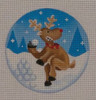 RNM04 Snowball Throwing Reindeer 4 Dia 18 Mesh Pepperberry Designs 