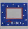 PA19 My Hero Frame Blue Stars Horizontal (holds 4 x 6 photo) 9 x 10.5 18 Mesh Pepperberry Designs 