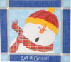 SN02  "Let it Snow" Snowman 9.5 x 8 18 Mesh Pepperberry Designs 