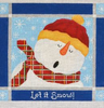 SN02  "Let it Snow" Snowman 9.5 x 8 18 Mesh Pepperberry Designs 