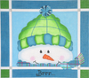 SN01 "Brrr..." Snowman  9.5 x 8 18 Mesh  With Stitch Guide Pepperberry Designs 