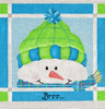 SN01 "Brrr..." Snowman  9.5 x 8 18 Mesh  With Stitch Guide Pepperberry Designs 