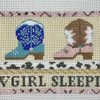 FS-28a Cowgirl Sleeping 3.5"x 9.5" 18 Mesh Partially shown Funda Scully