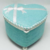 FS-Hrt-6 Tiffany Box  4.5" heart 13" x 8" 18 Mesh ( w/Hardware) Shown Finished Funda Scully