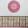 FS-R-34 Pink & Olive Floral 10"x 7" 18 Mesh w/Hardware Model Shown Funda Scully