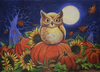 GA-06	Pumpkin Patch Owl  16" x 13" 18 Mesh Geoff Allen Love You More