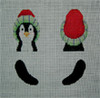 1071 Penguin Ornament Topper 18  Mesh Tapestry Fair With Stitch Guide