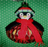 1071 Penguin Ornament Topper 18  Mesh Tapestry Fair With Stitch Guide