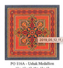 PO116A Ushak Medallion  17x 17 13 Mesh CanvasWorks 