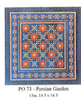 PO73 Persian Garden 14.5 X 14.5 13 Mesh CanvasWorks