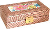 Rectangular Jewelry Case BAG38AL Almond  8"W x 2.5"H x 4"D Leather Lee's Needle Arts