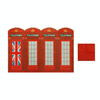 SA-DS 15 British Phone Booth 13 Mesh 16 x 11 Door Stop  Starke Art Designs