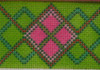 Fab Fob K613 Argyle Pink & Green 18 Mesh 8.25 x 1.75 Voila