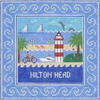 Hilton Head Island South Carolina  8.75 x 8.75 13  Mesh Doolittle Stitchery S313