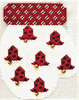 HB-132 Mitten - Bells 3 3⁄4 x 5 18 Mesh Stitch Guide included Hummingbird Designs