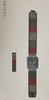 Watch Band WB17 Large 1 pc 6 x 1, 2 pc 4.5 x 1 RED/BLACK GREEK KEY Point2Pointe