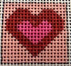 035-Concentric Heart 1 Inch Square, 18 Mesh Point2Pointe