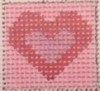 035-Concentric Heart 1 Inch Square, 18 Mesh Point2Pointe