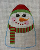 LL527M Pudgy Snowman Ornament  3x4.25  18 Mesh Labors Of Love