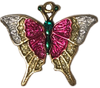 Christmas Butterfly Ornament w/Painted Butterfly Charm Limited Just Nan Designs JN314 Special 2019 Ornament