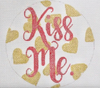 APVA01 Kiss Me 18 mesh – stitch painted 4.5” round A Poore Girl Paints