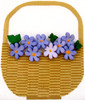 HB-289 Nantucket Basket with Flowers 31⁄2x4 18 Mesh Hummingbird Designs