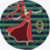 188609 9 Ladies Dancing 4.5" diameter 13 Mesh JULIE THOMPSON