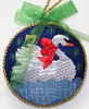 188607 7 Swans Swimming 4.5" diameter 18 Mesh WITH STITCH GUIDE JULIE THOMPSON