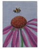 ME57 Cone Flower with Bee 13 Mesh 6" x 8" Madeleine Elizabeth