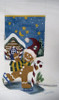 LK-17 Christmas Cookie Stocking  11 x 21  13 Mesh LAURIE KORSGADEN