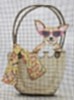 CL-106 Tan/fawn Chihuahua in a Purse 8”x 11” 18 Mesh Cindi Lynch Designs