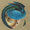 4900  Magnificence 8" Round 18 Mesh Canvas Only Inquire If Stitch Guide Is Available Leigh Designs Bird of Paradise Hat