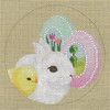 7802 Easter 5”R 18 Mesh Leigh Designs Canvas Only Inquire If Stitch Guide Is Available