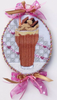 8124 Chocolate Malt 4" x 5" 18 Mesh Leigh Designs Ice Cream Social Canvas Only Inquire If Stitch Guide Is Available