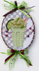 8125 Lime Freeze 4" x 5" 18 Mesh Leigh Designs Ice Cream Social Canvas Only Inquire If Stitch Guide Is Available