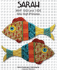 MH1929 Sarah - Right Fish  6 x 3 With Stitch Guide 18 Mesh Mile High Princess Designs