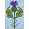 ZE178 Thistle with Robin King stitch guide 3″ x 6.5″  18 Mesh Zecca