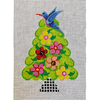 85026 Hummingbird tree-top Approximately 4.5” x 5.5” festive tree 18 mesh Patti Mann 