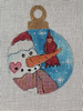 CANX11	Snowman with bird	18 Mesh CANVAS COOKIE Cheryl Schaeffer And Annie Lee Designs