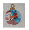 CANX11	Snowman with bird	18 Mesh CANVAS COOKIE Cheryl Schaeffer And Annie Lee Designs