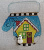 CANX14	Mitten with House	18 Mesh CANVAS COOKIE Cheryl Schaeffer And Annie Lee Designs