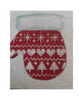 CANX16	Red and White mitten	18 Mesh CANVAS COOKIE Cheryl Schaeffer And Annie Lee Designs