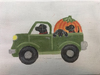 CANM31	Truck with Pumpkins	18 Mesh CANVAS COOKIE Cheryl Schaeffer And Annie Lee Designs