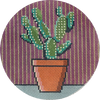 Hello Tess Designs HT06 Cactus round 4" round 18 mesh