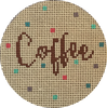 Hello Tess Designs HT15 Coffee & Confetti 4” round 13 mesh