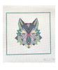 Hello Tess Designs HT41 Wandering Wolf ​12”W x 11”H on 13 Mesh