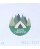 Hello Tess Designs HT65 Gone Camping ​ 4.5” round on 18  mesh