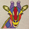 ASIT278	Colorful Giraffe	 13.75X13.8	 13 Mesh A Stitch In Time